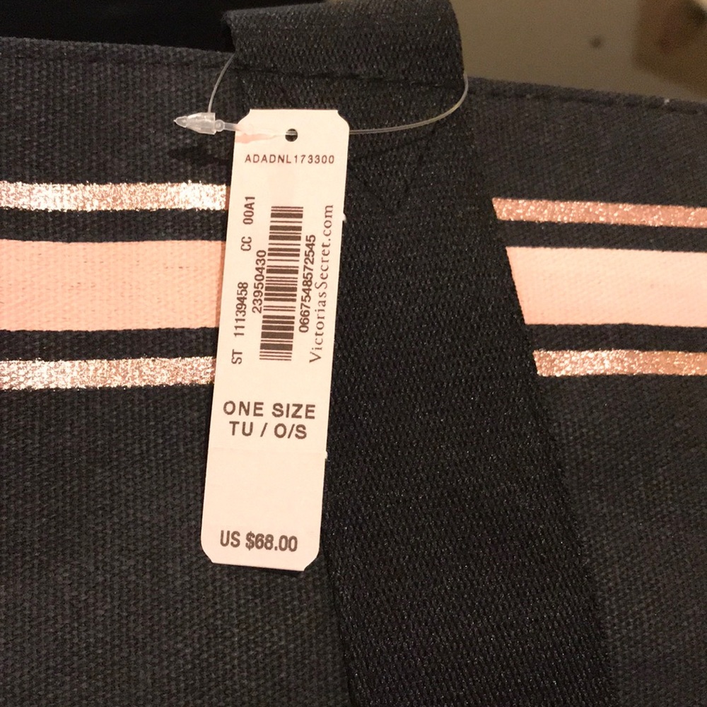 NWT Victoria’s Secret Tote rosegold/pink/black💕💐 - Picture 4 of 6